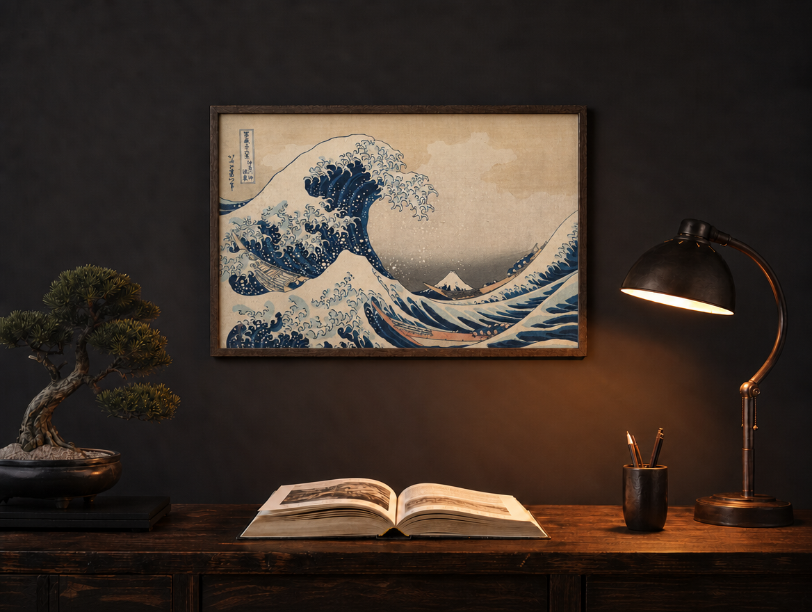 神奈川沖浪裏 書斎