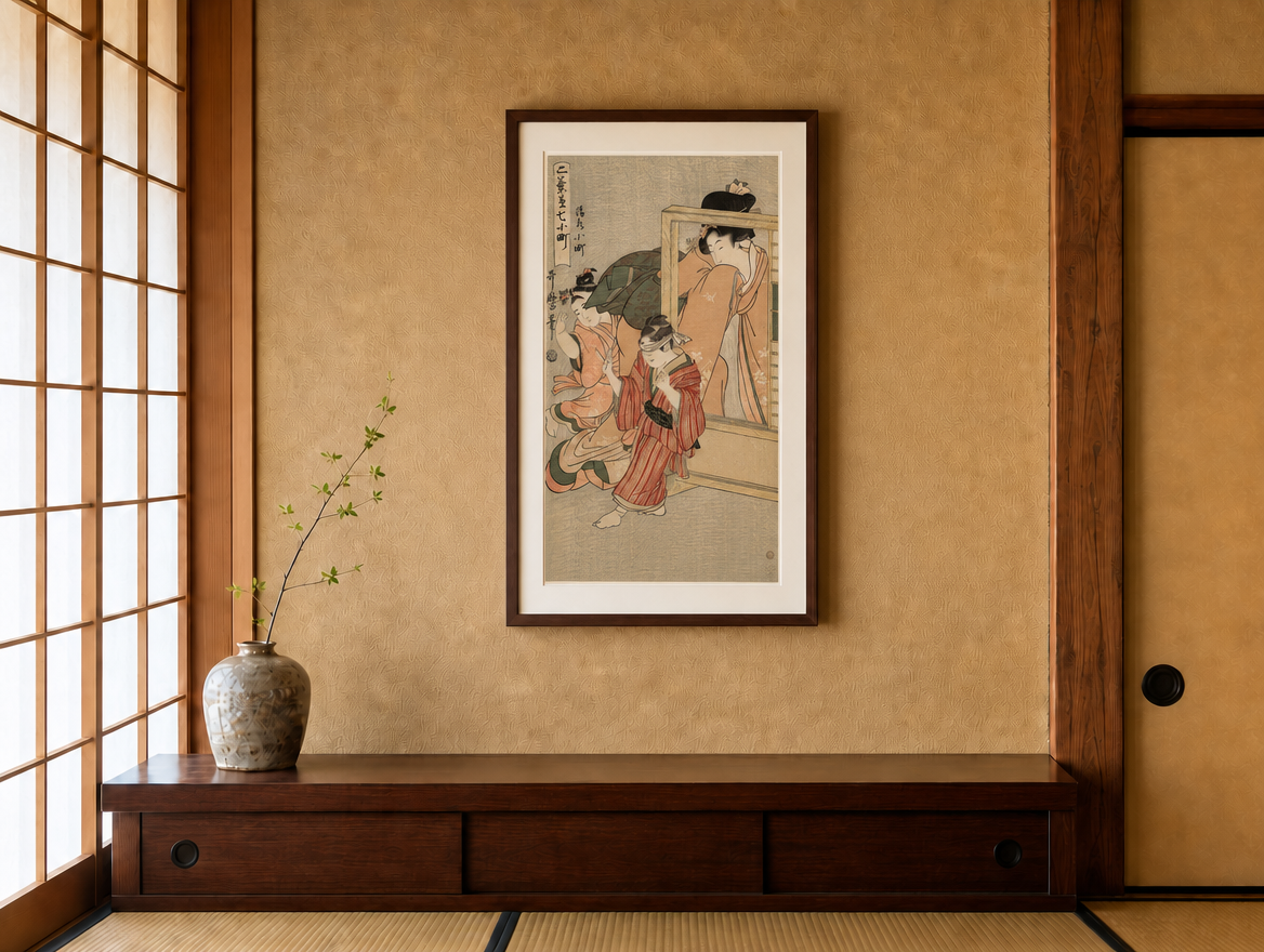 清水小町 美人画 和室